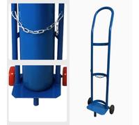 Carrito rodante para Tanque de oxígeno médico, con Cadenas fijas, Soporte Individual, Soporte portátil para Tanque de oxígeno (Negro, 110 cm)