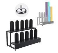Carrito rodante pesado con 15 ruedas Capaci le Sto Rack para papel tapiz de PVC de 3 niveles para suministros de oficina y manualidades