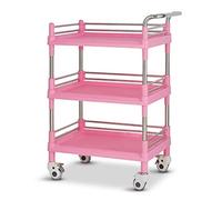 Carrito utilitario de cocina de 3 niveles, carrito portátil con freno, carretilla de mano multifuncional para hotel y salón, tamaño XL 73 x 53 x 100 cm
