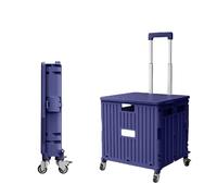 Carrito utilitario - Diseño plegable con mango telescópico y ruedas para subir escaleras, jardinería, camping y compras de comestibles, solución de almacenamiento portátil