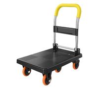 Carrito utilitario grande con 5 ruedas antideslizante y fácil de almacenar, perfecto para el hogar, almacén, hospital, escuela, carrito de transporte versátil
