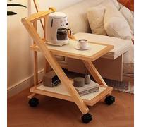 Carrito utilitario plegable con ruedas, estante de almacenamiento portátil, mesita de noche pequeña independiente para bar, cafetería, estudio, cocina, comedor, dormitorio
