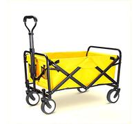 Carrito utilitario plegable de alta resistencia para uso al aire libre, con asa ajustable, carrito de jardín con doble tela, perfecto para compras, picnics, viajes a la playa y actividades de