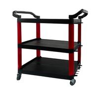 Carrito utilitario rodante de 3 niveles, estación de trabajo móvil versátil, nizador de herramientas y estantería para taller, carrito de servicio y detalles, carrito de empuje resistente (estilo 1)