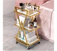 Carrito utilitario rodante de 3 niveles para spa médico, salón de belleza y estilo de peluquería, carrito de almacenamiento portátil con ruedas y bandeja de cajón