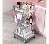 Carrito utilitario rodante de 3 niveles para spa médico y salón de belleza, carrito de almacenamiento portátil para manicura y peluquería con ruedas y bandeja de cajón