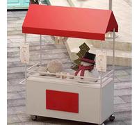 Carritos De Comida Móviles, Carritos De Comida Callejera For Centros Comerciales Y Mercados Nocturnos, Construcción Metálica, Adecuados For Vendedores Ambulantes(Style A,200cm/78.7in)