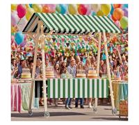 Carritos de Mercado, Carrito de Comida móvil Resistente con Ruedas - Expositor Plegable para Aperitivos y Pasteles para Festivales, Fiestas y mercados de Agricultores - Puesto de concesión c