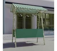 Carritos de Mercado, Carrito de exhibición Plegable de Madera para Mercado - Puesto versátil para Flores, Mercado de Agricultores y Ventas callejeras (Verde, 120 cm/47,2 Pulgadas)