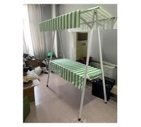 Carritos de Mercado, Carrito portátil con toldo y Mesa, quiosco metálico para Hot Dogs, café, Dulces y Pasteles - Puesto Plegable (Verde, 160 cm de Ancho)