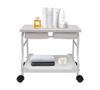 Carritos de Salón Carritos Portátiles Pedicura Manicura Salón de Belleza Baño Reposapiés Spa Carro para Salones de Belleza, Clínicas Médicas, Salones de Peluquería, Cuarto de Baño Blanco
