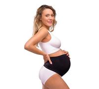Carriwell Banda de Soporte de Maternidad Sin Costuras | Faja Embarazo Transpirable y Extensible | Cinturón Embarazada para Apoyo Lumbar | Alivia Dolores de Espalda y Tensiones Musculares | XL