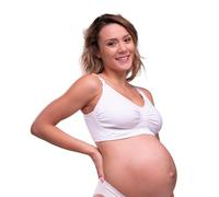 Carriwell Carrigel- Alimentación Sin Fisuras De Mama Y El Sujetador Embarazo, Tirantes Anchos para Un Mejor Soporte, Gel De Color Amarillo Suave, con Extensión Sujetador Mujeres[Blanco][Medio]