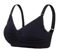 Carriwell Carrigel Enfermería Perfectamente Acolchado Y Sujetador De Maternidad, Almohadillas Removibles, Correas Anchas, Gel Amarillo Suave, Con Extensión Sujetador Mujeres[Negro][Grande]