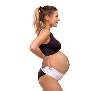 Carriwell Cinturón de Embarazo Ajustable con Cierre de Velcro | Cinturón de Maternidad | Reduce la Presión, Alivia el Dolor Lumbar y Sostiene el Vientre | Discreto bajo la Ropa | S/M - L/XL