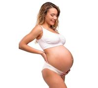 Carriwell Sujetador de Lactancia con Relleno y Soporte en Gel | Sujetador de Maternidad y Embarazo, Suave, Transpirable y sin Costuras | Aros de Gel Patentados | Confort, Sujeción y Estilo | L