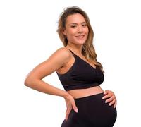 Carriwell Carrigel- Alimentación Sin Fisuras De Mama Y El Sujetador Embarazo, Tirantes Anchos para Un Mejor Soporte, Gel De Color Amarillo Suave, con Extensión Sujetador Mujeres[Negro][Grande]