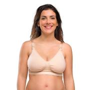 Carriwell Sujetador de Lactancia con Soporte en Gel sin Relleno | Sujetador de Maternidad y Embarazo, Suave, Trranspirable y sin Costuras | Aros de Gel Patentados | Confort, Sujeción y Estilo | XL