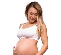 Carriwell Sujetador Inconsútil De Enfermería, Sujetador De Maternidad Flexibles, Banda Ancha Elástica para Una Mejor Sujeción, No De Hierro, con Extensión Sujetador Mujeres[Blanco][Grande]