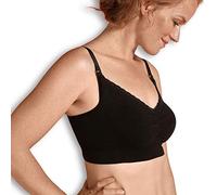 Carriwell Sujetador Todavía Orgánico, Sujetador De Maternidad Transparente Hecha De Algodón Orgánico Suave, Transpirable Mujeres[Negro][Pequeña]