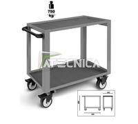 Carro Alto Resistencia beta CP51 G Gris 2 Estantes Herramienta 750kg