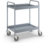 Carro auxiliar, tubo de acero con recubrimiento en polvo carga máx. 40 kg, 2 pisos