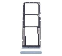 Carro bandeja alojamiento tray compatible con Xiaomi Redmi 13C 4G 23100RN82L 23106RN0DA / Poco C65 Porta tarjeta nano Sim1 + SIM 2 + ranura memoria Micro SD card (azul)