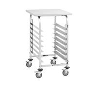 Carro bandejero - 7 insertos + estante - acero inoxidable - Royal Catering