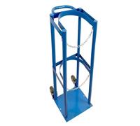Carro Bombona Butano Carretilla de Transporte de Oxígeno Médico con Ruedas, Cadena y Asa Ajustables, Portador Portátil de Una Botella de Gas CO2 para Clínicas Domésticas, Fácil de Maniobrar(Blue,L)