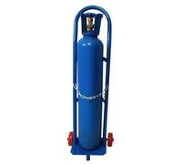 Carro Bombona Butano Carro para Cilindros de Oxígeno para Soldadura con Acabado con Pintura en Polvo, Carro para Tanques de Gas de Almacenamiento Organizado para Hospitales con Ruedas y Cadena de Segu