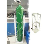 Carro Bombona Butano Carro Portátil para Tanque de CO2 Médico de 1m de Altura, Soporte de Suelo Rodante para Oxígeno con Ruedas para Soldadura, Antivuelco para Hogar(White,S)