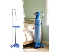 Carro Bombona Butano Carro Rodante de Dos Ruedas para Cilindros de Oxígeno, Soporte para Botella de Gas Portátil con Cadena de Seguridad, Carretilla Ligera para Propano(102cm (40 1/8"))