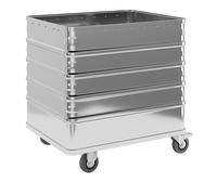 Carro-caja de aluminio, de pared continua Gmöhling, sin tapa