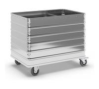 Carro-caja de aluminio, de pared continua Gmöhling, sin tapa