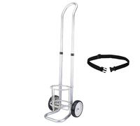 Carro cilíndrico de oxígeno portátil, carrito médico de altura ajustable para uso hospitalario y doméstico, marco de aluminio ligero