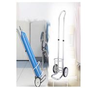 Carro cilíndrico de oxígeno portátil con ruedas para hospitales y laboratorios, cilindro de aleación de aluminio ajustable para talleres