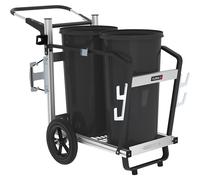 Carro colector de residuos Easy Duo FLORA, con 2 colectores de residuos de 60 l
