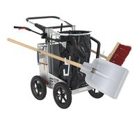 Carro colector de residuos Picobello City FLORA, con soporte para bolsas y utensilios