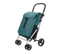 Carlett - Classic Family Lett470 | Carro Plegable | Carrito de Supermercado Resistente | 4 Ruedas | para Compras Grandes | Gran Capacidad 64L | Bolsa Principal 32kg | Bolsa Isotérmica 12L | Verde