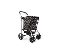 Carro Rolser Basket Chiara 4 Ruedas Grandes 2 Giratorias Plegable - Negro