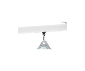 Carro con mosquetón RAU, para módulos superiores modulares en mesas y bancos de trabajo RAU