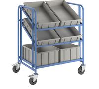 Carro con pisos con eurocajas eurokraft pro, con 6 cajas