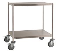 Carro con pisos de acero inoxidable, soldado Kongamek, L x A x H 1075 x 575 x 900 mm
