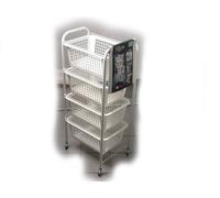 Carro De 4 Cestos Modelo Miami En Acero Inoxidable Y Plástico