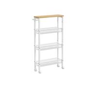 Carro de 4 Niveles Carro Estrecho de Cocina con Ruedas con Asa 13 x 45,4 x 77 cm