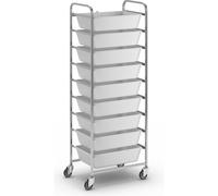 Carro de acero inoxidable para ingredientes 9 recipientes de 25 l