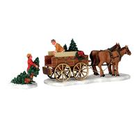 Lemax - Christmas Tree Wagon, Set Of 2