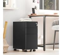 Carro de Archivos Rodante para Oficina con Cerradura, para Usar, Diseñado para Archivos de Tamaño A4, Legal y Carta, Carpetas para Colgar