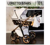 Carro de bebé LORETTO STARS - COLOR : Blanco, PIEZAS: Dos Piezas ( - 179 € )