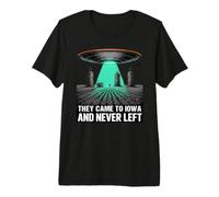 Carro de Bienvenida de secuestro alienígena de Iowa Camiseta Premium